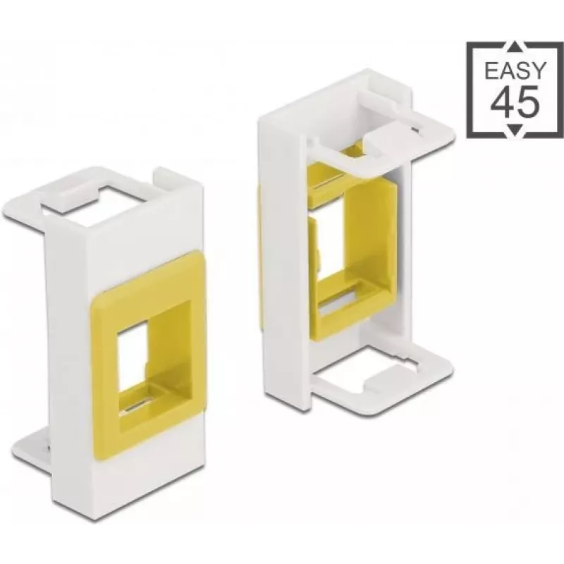 Keystone Holder DeLOCK Easy 45 modulis 22,5 x 45 mm balta geltona