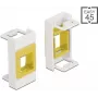 Keystone Holder DeLOCK Easy 45 modulis 22,5 x 45 mm balta geltona