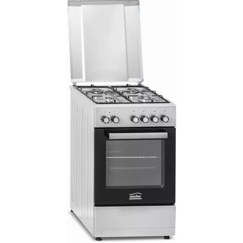 Dujinė kaitlentė ir elektrinė orkaitė SIMFER 5405SERGG, nerūdijantis plienas, 4 zonos, 50 cm