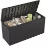 Lauko sandėliavimo dėžė Keter 249722 270 L, atspari oro sąlygoms, grafito spalvos, stačiakampė 1180×440×580 mm