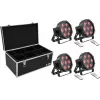LED grindų šviestuvų rinkinys EUROLITE SLS-7 HCL 4x su transportavimo dėklu TDV-1