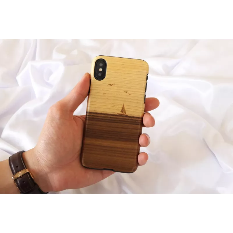 man and wood išmaniojo telefono dėklas iPhone X/XS – modelis mare, juodas