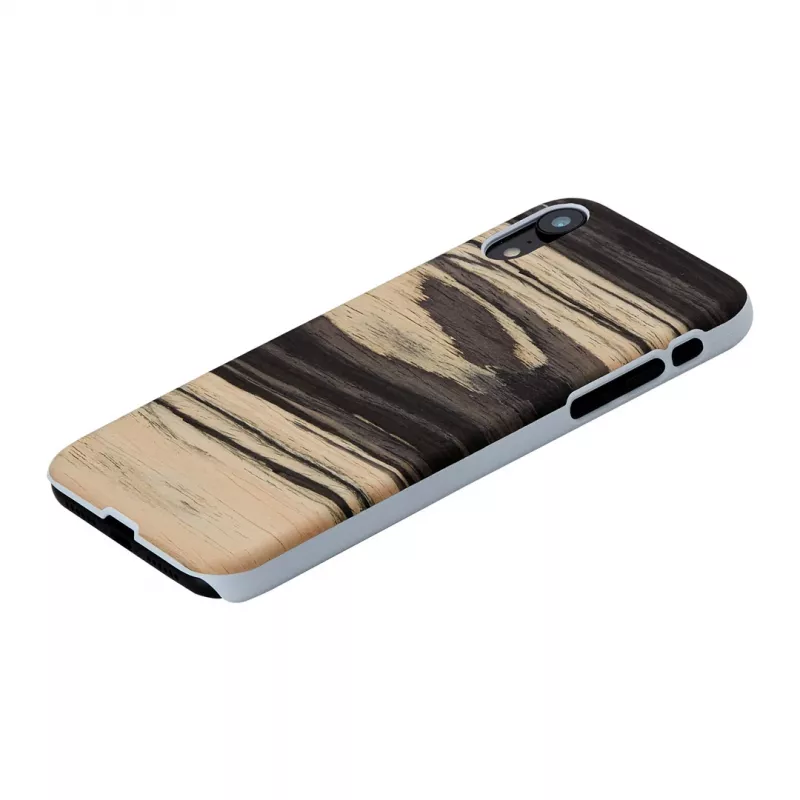 man and wood telefono dėklas, skirtas iPhone XR — baltojo juodmedžio apdaila