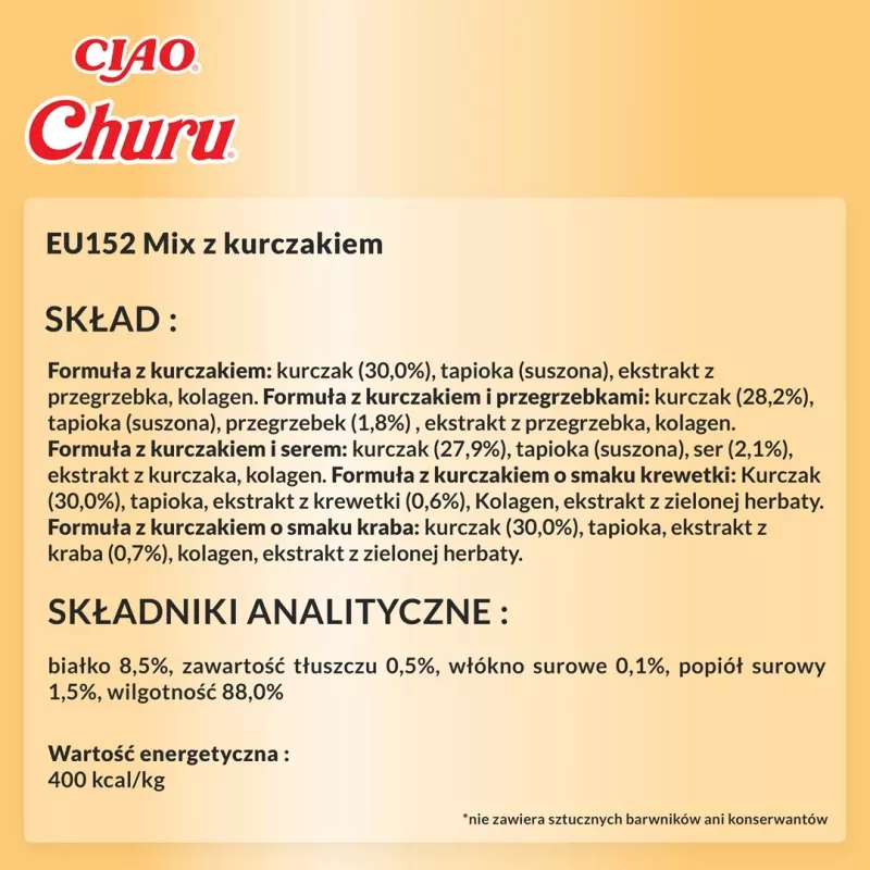 INABA Churu Varieties Chicken - katės skanėstai - 50 x 14g