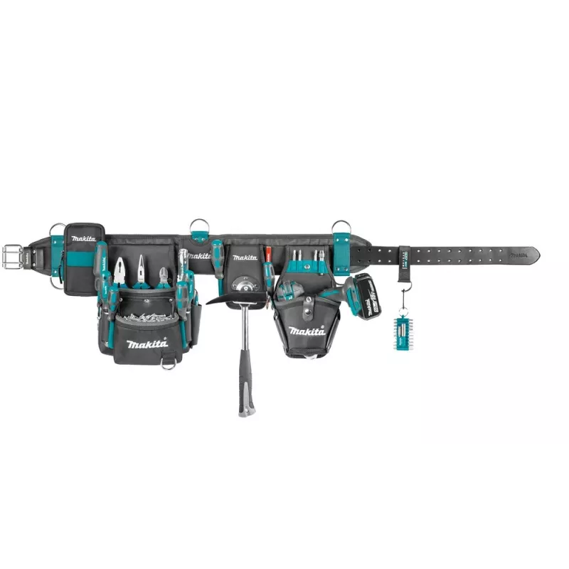 Makita E-15235 sunkiųjų darbų įrankių diržų rinkinys su nešiojimo dėklais