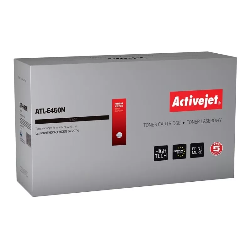 Activejet ATL-E460N tonerio kasetė (Lexmark E460X21E pakaitalas; Supreme; 15000 puslapių; juoda)