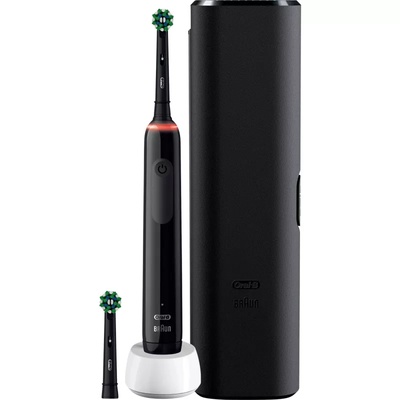 Oral-B Pro 3 3500 Suaugusiųjų besisukantis dantų šepetėlis Juodas