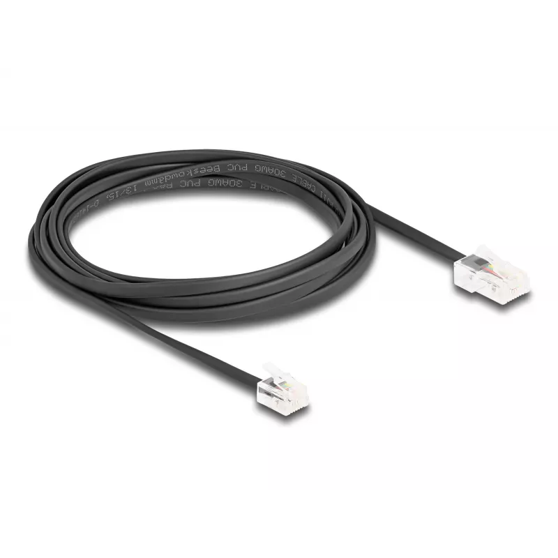 DeLOCK telefono laidas RJ45 kištukas – RJ11 kištukas, juodas, 3 m