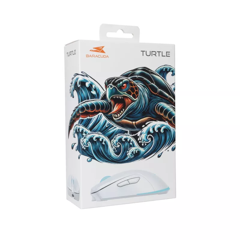 Pelė Baracuda BGM-122 Turtle balta TURTLE-W
