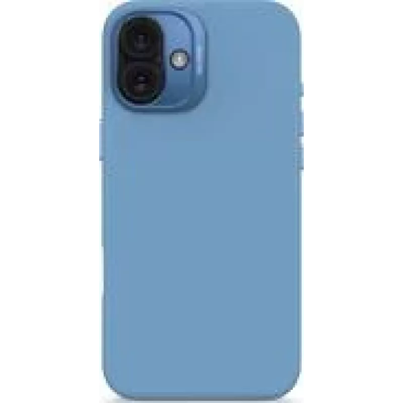 Silikoninis nugarėlės dėklas Decoded, skirtas iPhone 16 Plus, antimikrobinis, šviesiai mėlynas