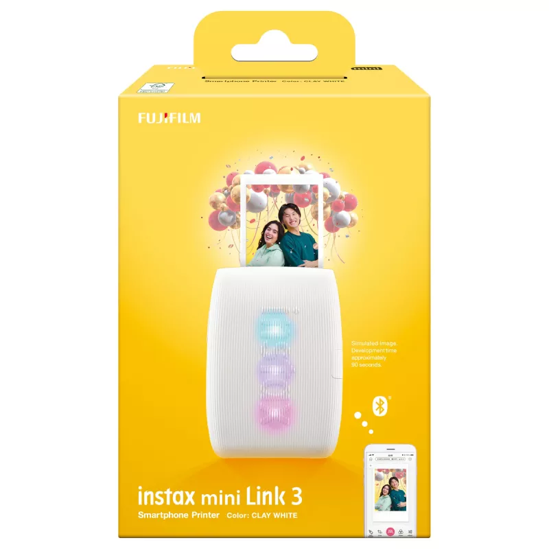 Nuotraukų spausdintuvas Fujifilm Instax Mini Link 3 Baltas Bluetooth nešiojamasis momentinis spausdintuvas išmaniesiems nuotraukoms