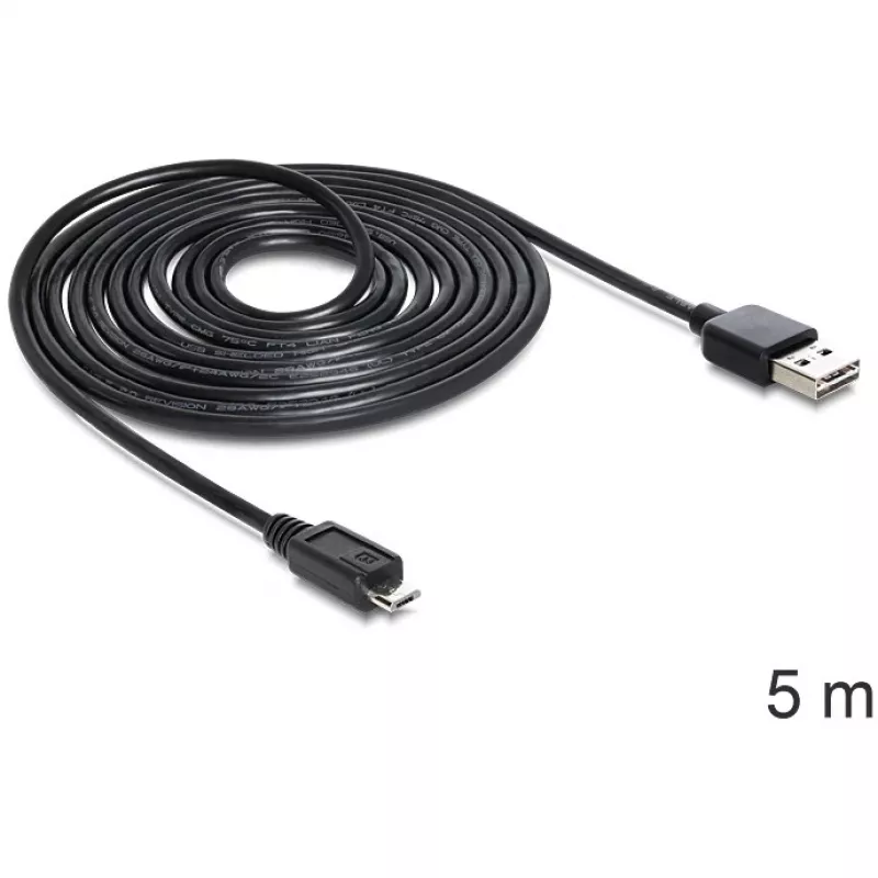 USB laidas DeLOCK EASY-USB 2.0-A į Micro-B 5 m