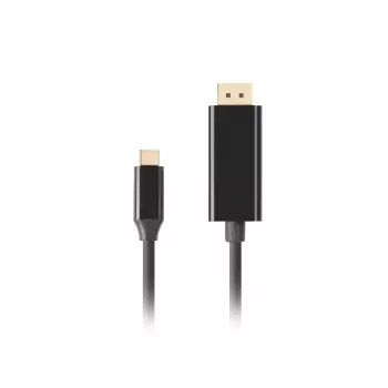 LANBERG CA-CMDP-10CU-0030-BK vaizdo kabelio adapteris, 3 m, USB Type-C į DisplayPort, 4K@60Hz/144Hz palaikymas