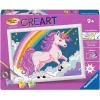 „Ravensburger CreArt“ piešimo pagal skaičius rinkinys „Rožinis vienaragis“