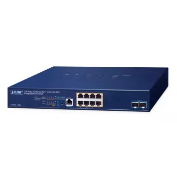 PLANET Layer 3 - 8-Port 2.5GBASE-T Managed L3 2.5G Ethernet (100/1000/2500) Power over Ethernet (PoE) 1U Mėlyna (MGS-6311-8P2X)