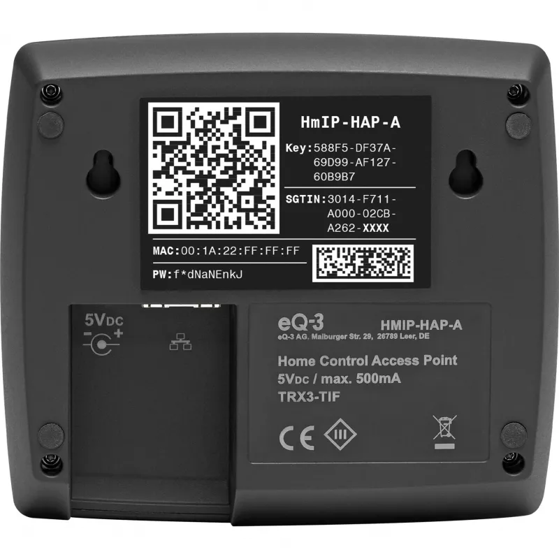 eQ-3 AG Homematic IP HmIP-HAP-A, 100 Mbit/s, 10,100 Mbit/s, 400 m, 128-bit AES, 100 - 240 V, 0.2 A
