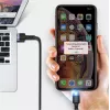 USB į Lightning duomenų laidas Tellur 1,2 m nailono pynė juodas