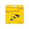 DeLOCK 63465 Serial kabelis Juoda Transparent 1.8m USB Type-A DB-9