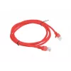 Tinklo pataisų laidas LANBERG Cat.5e UTP 1,5 m, raudonas, CCA laidininkas, 26 AWG, 100 MHz