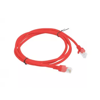 Tinklo pataisų laidas LANBERG Cat.5e UTP 1,5 m, raudonas, CCA laidininkas, 26 AWG, 100 MHz