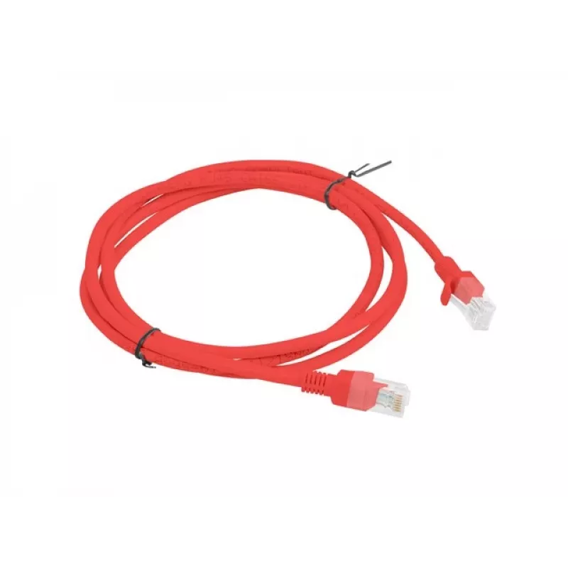 Tinklo pataisų laidas LANBERG Cat.5e UTP 1,5 m, raudonas, CCA laidininkas, 26 AWG, 100 MHz