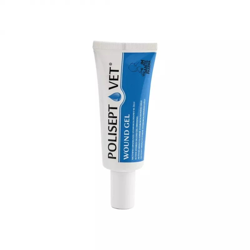 Žaizdų gelis JM Sante Polisept Vet 30 ml šunims ir katėms, tūbelė 30 ml, 50 g