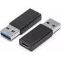 USB-A į USB-C adapteris ShiverPeaks 14-05032, USB 3.0, juodas