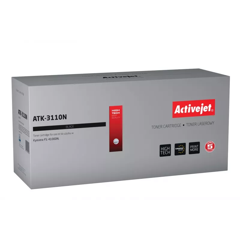 Activejet ATK-3110N toneris (pakaitalas Kyocera TK-3110; Supreme; 15 500 puslapių; juoda)