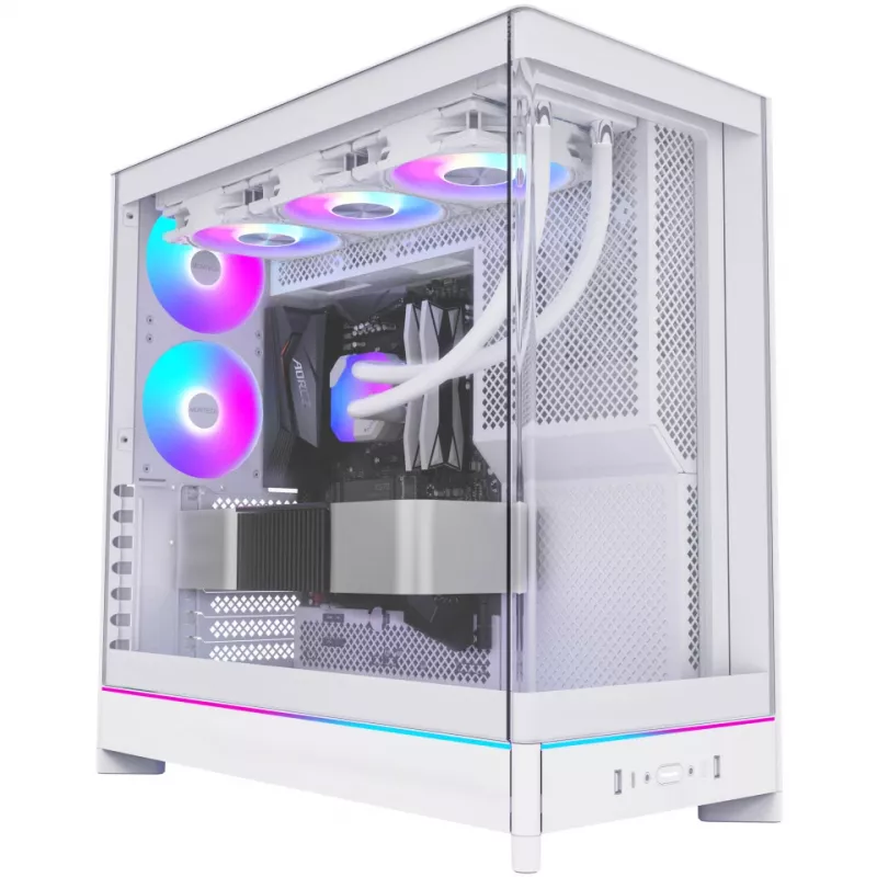 PC korpusas Montech HS02 PRO Midi Tower baltas