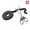 LABEL THE CABLE LTC PRO Roll Strap, dvipusis kabliukų ir kilpų ritinys, 25 m, juoda