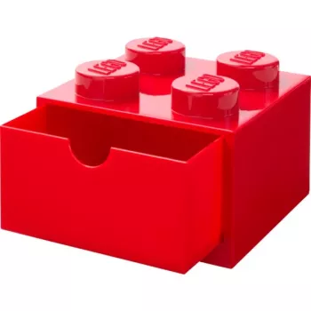 LEGO stalo stalčius 4, dėžutė raudona, su stud'ais