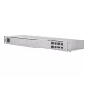 Valdomas L2 tinklo jungiklis UBIQUITI USW-Aggregation — 8 SFP+ lizdai, 10G palaikymas, be ventiliatoriaus, 1U stelažui, sidabrinis