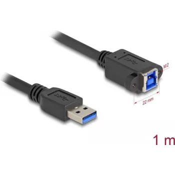 DeLOCK USB laidas USB Type-A kištukas į USB Type-B lizdą 1m juodas