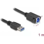 DeLOCK USB laidas USB Type-A kištukas į USB Type-B lizdą 1m juodas