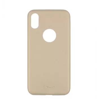 Telefono dėklas Tellur plonas sintetinė oda, skirtas iPhone X/XS – auksinis, plonas apsauginis dėklas