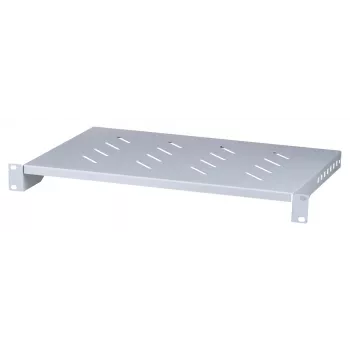 Stovo lentyna LANBERG AK-1004-S — 1U 19 colių pilka, 483 mm pločio, 300 mm gylio, 25 kg talpa