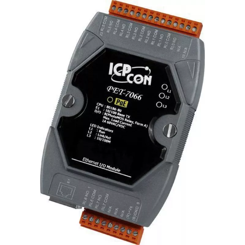 Ethernet jungiklis MOXA PET-7066 CR 6 prievadų su DIN bėgelio tvirtinimu (MPN 50254)