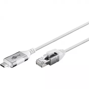 “Goobay” eterneto laidas USB-C 3.1 į RJ45 plonas 10 m - jungia maršruto parinktuvą, modemą arba (74391)