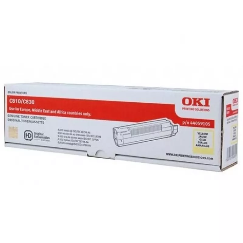 OKI tonerinis geltonas spausdintuvui c810 ir c830 8000 puslapių