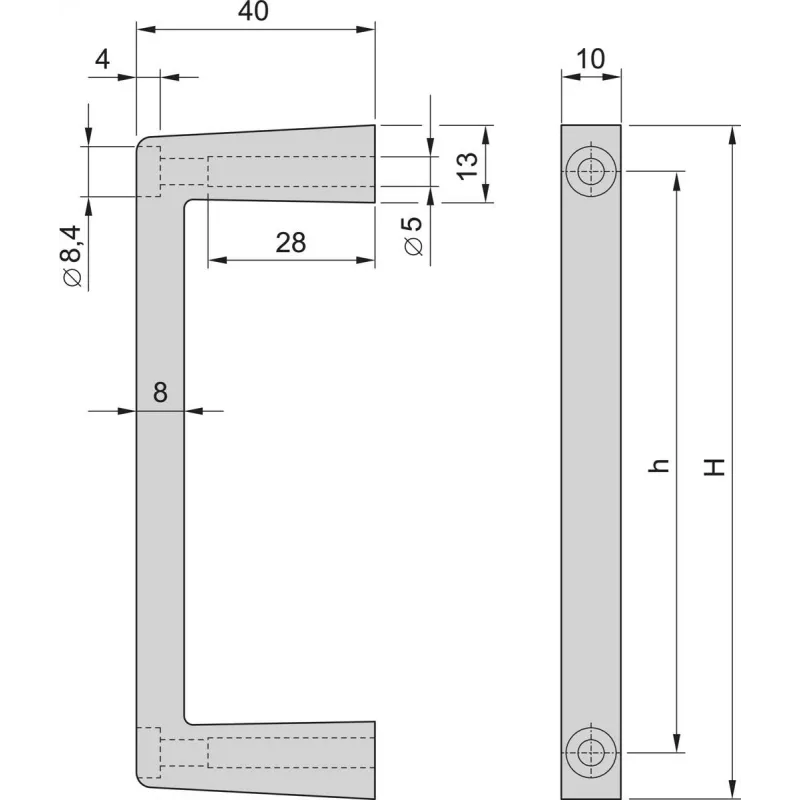SCHROFF Frontgriff 4HE Multipac 2x 20860259 VE2 - stovo priedas - 4 HE (20860259)