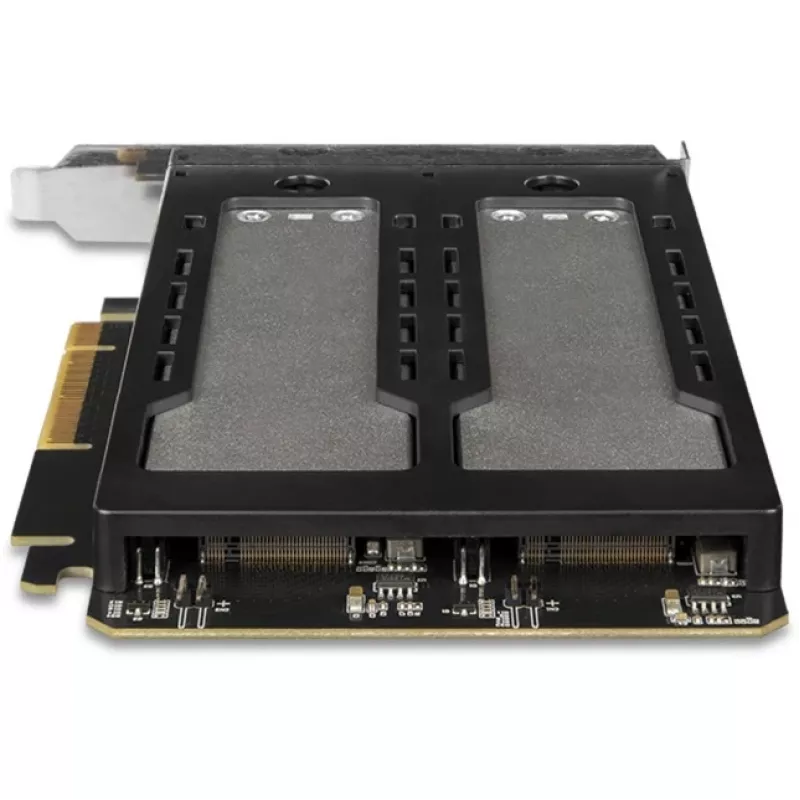 Mobilusis saugojimo stovas RAIDSONIC ToughArmor MB842MP-B — 2 nuimami lizdai M.2 NVMe diskams, PCIe 4.0 x16