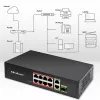 Ethernet komutatorius QOLTEC 52297 PoE RJ45 su PoE aukštyniniu ir SFP prievadu