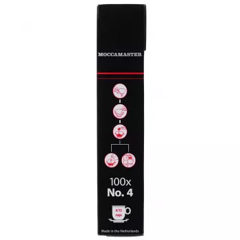 Kavos filtras MOCCAMASTER 85022 — popieriniai filtrai, balti, pakuotėje 100 vnt.