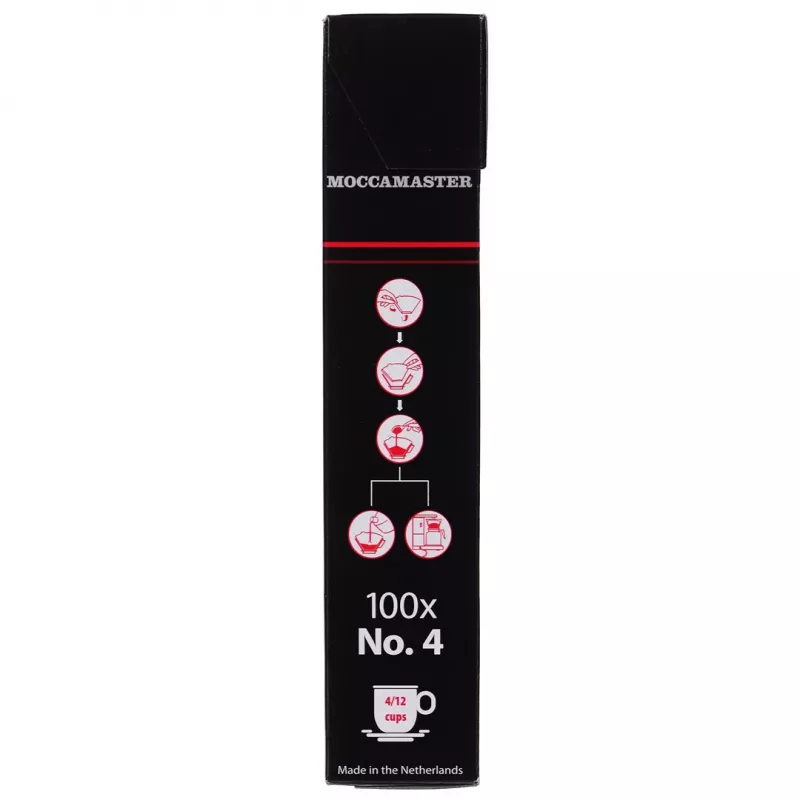 Kavos filtras MOCCAMASTER 85022 — popieriniai filtrai, balti, pakuotėje 100 vnt.