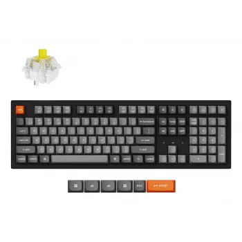Mechaninė viso dydžio klaviatūra Keychron K10 Max QMK — USB, RF belaidė, Bluetooth, 108 klavišai, RGB, juoda