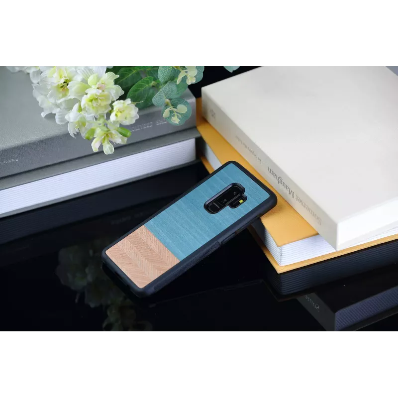 man and wood išmaniojo telefono dėklas Samsung Galaxy S9 Plus – džinsinė juoda