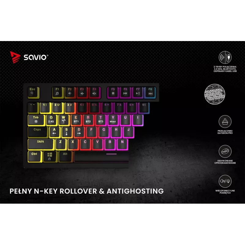 Savio SAVGK-PHENIX Geltona PUDDING Geltona USB