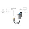 USB Type-C į VGA (D-Sub) vaizdo adapterio kabelis LOGILINK CUA0104 0,15 m, pilka / juoda