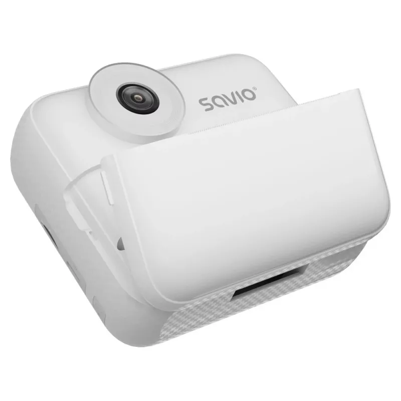 Momentinio spausdinimo fotoaparatas vaikams SAVIO AN-01, baltas, 2,4 colio LCD, MicroSDHC iki 32 GB, USB-C, 1200 mAh baterija, be integruotos blykstės