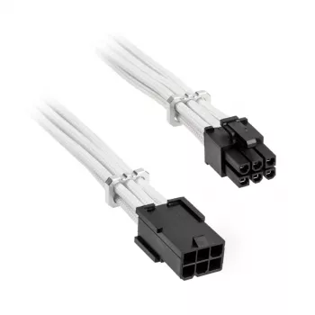 PCIe 6 kontaktų ilginamasis laidas BITFENIX Alchemy 45 cm baltas įvore